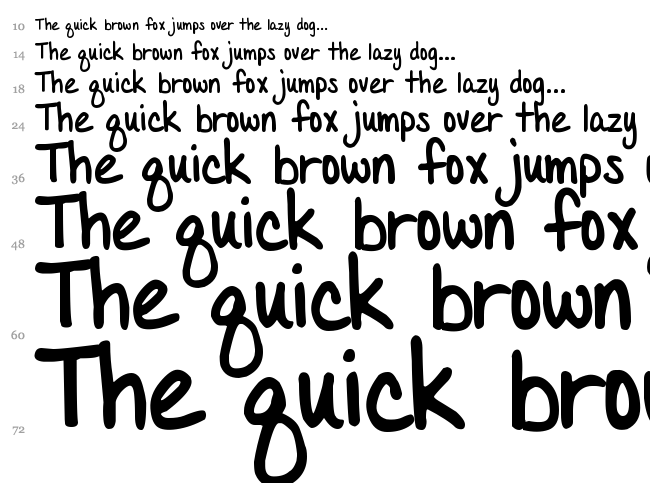 DJB Almost Perfect font waterfall